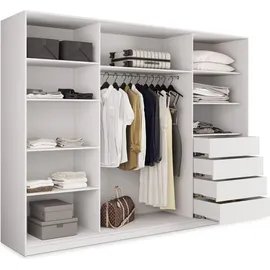 masseno Schwebetürenschrank TARI 270 x 205 x 58 cm Weiß