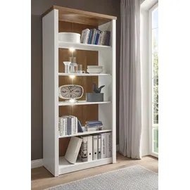 furn.design Standregal 90 x 198 x 43 cm Weiß