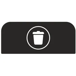 Hinweistafel aus verzinktem Stahl für Rubbermaid Recycling-Station Abfall | 57 Liter | Schwarz von PROREGAL