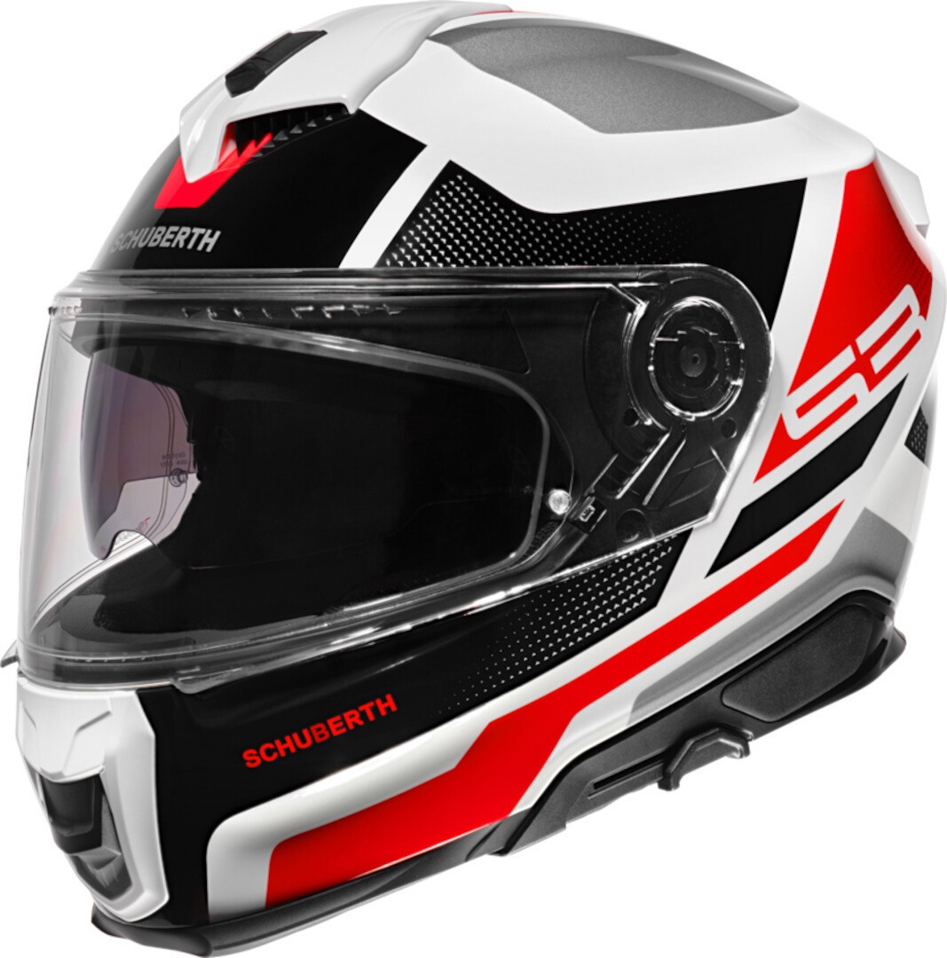 Schuberth S3 Daytona Helm, schwarz-weiss-rot, Größe L für Männer