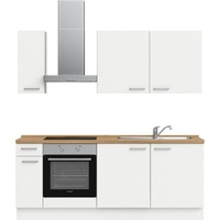 nobilia® elements Küchenzeile ""elements basic"«, vormontiert, Ausrichtung wählbar, Breite 210 cm, ohne E-Geräte