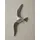 KADIMA DESIGN Wanddeko, Möwe aus poliertem Aluminium, 30cm Höhe, Wandbefestigung, silber. Metall, 30x13x3 cm mit Wandhalterung