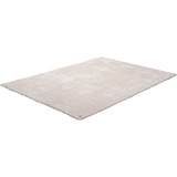 TOM TAILOR Hochflor-Teppich »Soft«, rechteckig, handgetuftet, Uni-Farben, super weich und flauschig, 542274-3 weiß 35