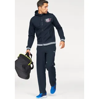 H.I.S. Jogginganzug "Comfort Fit", Herren, Gr. 52/54 (L), blau, Obermaterial: 60% Baumwolle, 40% Polyester, unifarben, bequem, Sportanzüge Jogginganzug