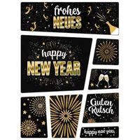 Trendaffe Silvester Kühlschrankmagnete im 8er Set Feuerwerk Rakete Böller