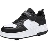Hallenschuhe Jungen Eislaufen Turnschuhe mit Rolle Kinder Sneaker Atmungsaktiv Sportschuhe Kinderschuhe Atmungsaktiv Laufschuhe Rutschfest Hallenturnschuhe Leichte Joggingschuhe Walkingschuhe - 35 EU