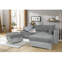 COLLECTION AB Ecksofa »Italia L-Form«, mit Bettfunktion und Bettkasten, in Cord-Samt Mix