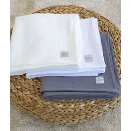 LOOLAY Musselin Decke 150x200 cm ECRU – 100% Baumwolle – Beige
