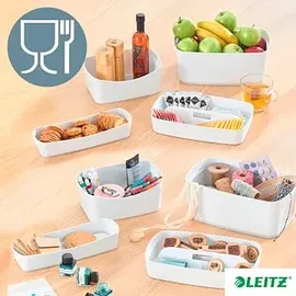Leitz MyBox Aufbewahrungsbox 3,0 l perlweiß/grau 24,6 x 16,0 x 9,8 cm