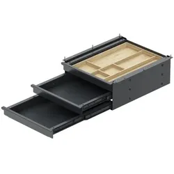 Möbel-Schubkastenbox, Tri Grip, 9309827, B 360mm, T 360mm, H 127mm, schwarz