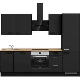 Nobilia Küchenzeile Touch II 270 cm schwarz
