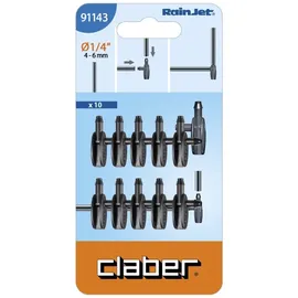 Claber Winkelstück DN8 1/4 Zoll für Tropfschlauch VPE 10 Stück
