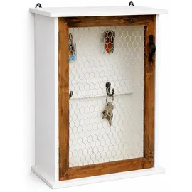 DanDiBo Ambiente Schlüsselkasten 33 x 42 x 14 cm Weiß
