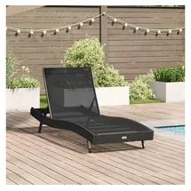 vidaXL Sonnenliege 70 x 197 x 82 cm Schwarz