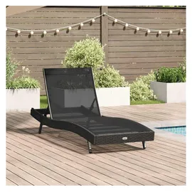 vidaXL Sonnenliege 70 x 197 x 82 cm Schwarz