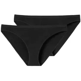 SCHIESSER Minislip 2 St. Schwarz 38