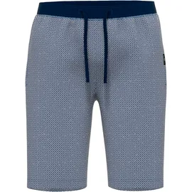 Götzburg Bermudas "Brooklyn", Herren, Gr. 50 (M), N-Gr, blau (blau, mittel, minimal), Single Jersey, Obermaterial: 100% Baumwolle, gemustert, bequem knielang, Hosen Bermudas, Seitentaschen, Baumwolle, locker, atmungsaktiv, pflegeleicht