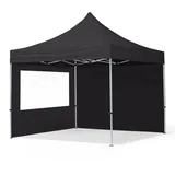 TOOLPORT  3x3m Aluminium Faltpavillon, inkl. 2 Seitenteile, schwarz - (59015)