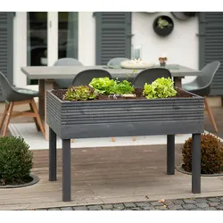 Westmann Holz Hochbeet Frieda | Dunkelgrau | 119x75x79 cm
