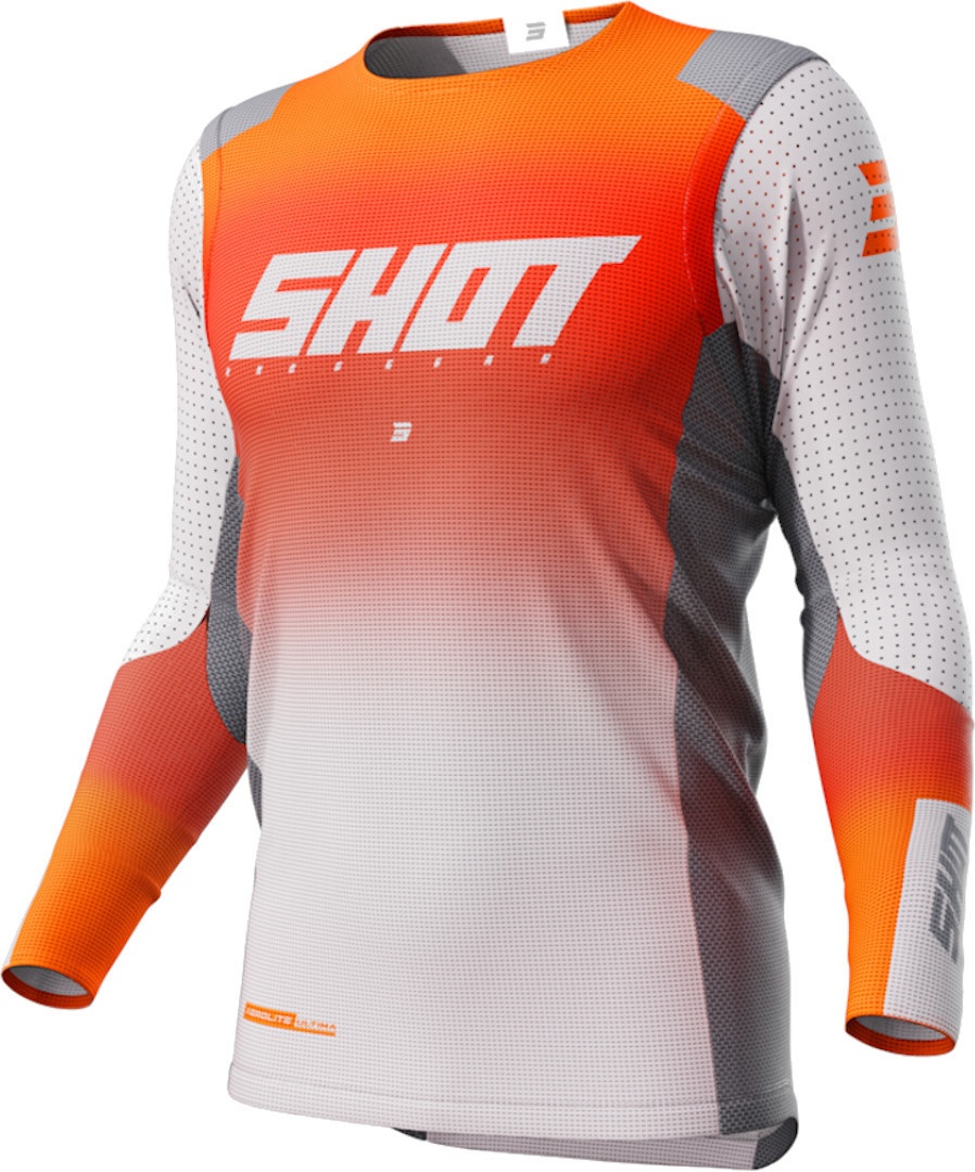 Shot Aerolite Ultima Motorcross jersey, wit-oranje, 3XL