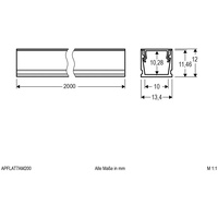 EVN Aluminium-Profil APFLAT7AM200