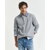 GANT 2004082 Langarm-polo - Grey melange), - L