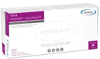 MaiMed® - vinyl blue PF Einmalhandschuhe Vinyl 74468 , 1 Packung = 100 Stück, Größe M