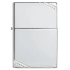 Zippo Sturmfeuerzeug High Polish Sterling Silver with Slashes, Benzinfeuerzeug