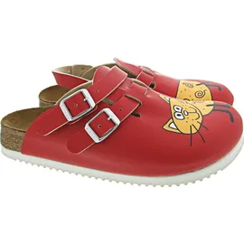 Birkenstock Clog Kay Superlauf, Birko-Flor, Cat Red, schmal, Größe 41