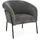BIZZOTTO Sessel Camila aus Stoff, modernes Design, Dunkelgrau, gepolstert und mit Metallgestell