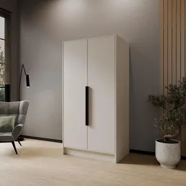 WFL GROUP Drehtürenschrank Mono Bis 102 x 200 x 51 cm Beige