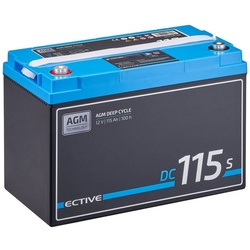 ECTIVE ECTIVE Deep Cycle AGM Batterie 12V 115Ah m Display für Wohnmobil Batterie