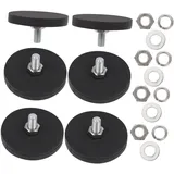 ERINGOGO 6stücke Gummibeschichteter Magnet Magnethalter Runder Montagemagnet Mit Gewindeloch Befestigungsmagnet Magnetische Halterung Magnetischer Basishalter