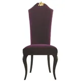 JVmoebel Esszimmerstuhl Barocke Holz Sessel im Set für Esszimmer – Designer Möbel Antik Stil, Made in Europa lila