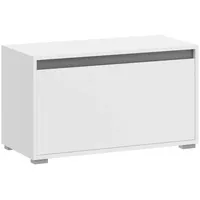 Möbelando Sitzbank >Torino< in Weiß - 76x44x35cm (BxHxT)