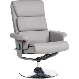 Beliani Fußhocker Kunstleder 76 x 100 x 0 cm Grau/Silber