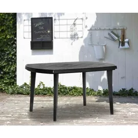 Curver Elise Gartentisch 137 x 90 x 73 cm graphit oval