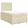 vidaXL Boxspringbett mit Matratze Creme 120x200 cm Stoff - Creme