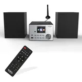 mas elektronik shop XORO HMT 500 PRO V2 - Mikro Stereoanlage (Internet-/DAB+/UKW-Radio, CD Player, Bluetooth, USB Mediaplayer, 2.4" Farbdisplay, Fernbedienung, 2 x 10W Lautsprecher