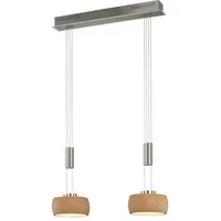 Fischer & Honsel Shine-Wood, Eichenholz/nickel, 65 cm, 2-flg.