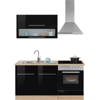 Held MÖBEL Küchenzeile »Eton«, ohne E-Geräte, Breite 160 cm, schwarz