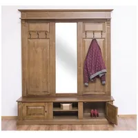 Casa Padrino Landhausstil Garderobe holzfarben 180 x 41 x