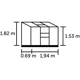 Juliana Halls Altan Alu Blankglas 3 mm 1,33 m2