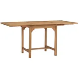 vidaXL Gartentisch Ausziehbar (110-160)x80x75 cm Massivholz Teak