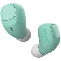 Trust Nika Compact Kopfhörer in Ear mit Ladecase (TWS) im Ohr Anrufe/Musik Bluetooth Türkis