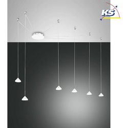 Fabas Luce LED Pendelleuchte ISABELLA inkl. SMART LUCE, 6-flammig, 48W 3000K 4530lm, dimmbar, weiß FAB-3410-46-102-01