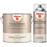 Alpina Wandfarbe - SET - Feine Farben Wandfarbe 2,5L + Sprühlack 400ml edelmatt braun