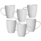 Ritzenhoff & Breker Kaffeebecher-Set Suomi, 6-teilig, je 310 ml, Cremeweiß, Porzellan