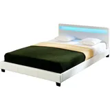 Corium LED Polsterbett Paris 180x200cm Weiß