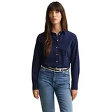 GANT Regular Fit Poplin Langarmhemd - Classic Blue - 46
